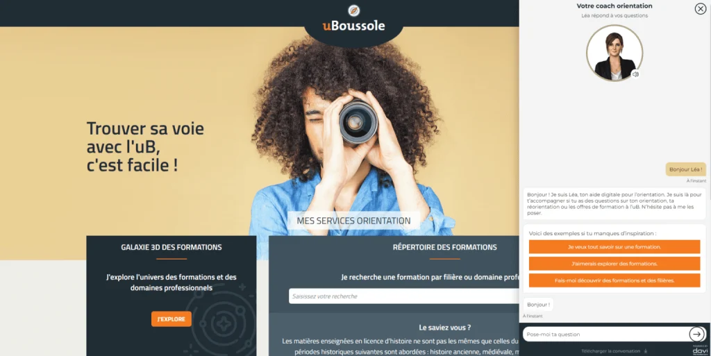 un coach digital accompagne les étudiants
