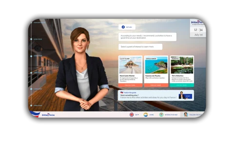 Un humain digital présente vos informations